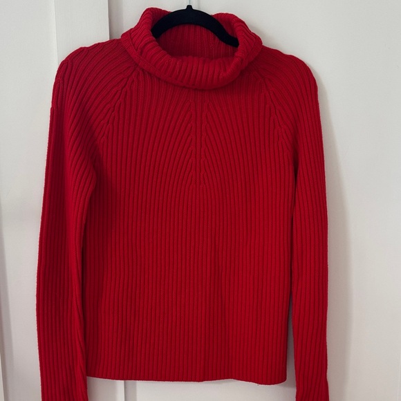 St. John Sweaters - St John Red Wool Turtleneck Sweater Size XS